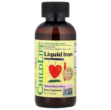 Залізо для дітей рідке з ягідним смаком Liquid Iron ChildLife 118 мл 261659563582 фото
