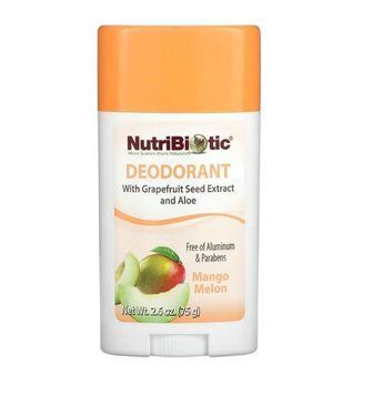 NutriBiotic, дезодорант, манго & диня, 75 г 632178266702 фото