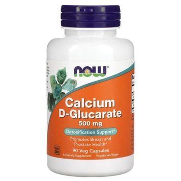 Кальцій Д-Глюкарат Calcium D-Glucarate 500 мг Now Foods 90 вегетаріанських капсул 975542235631 фото